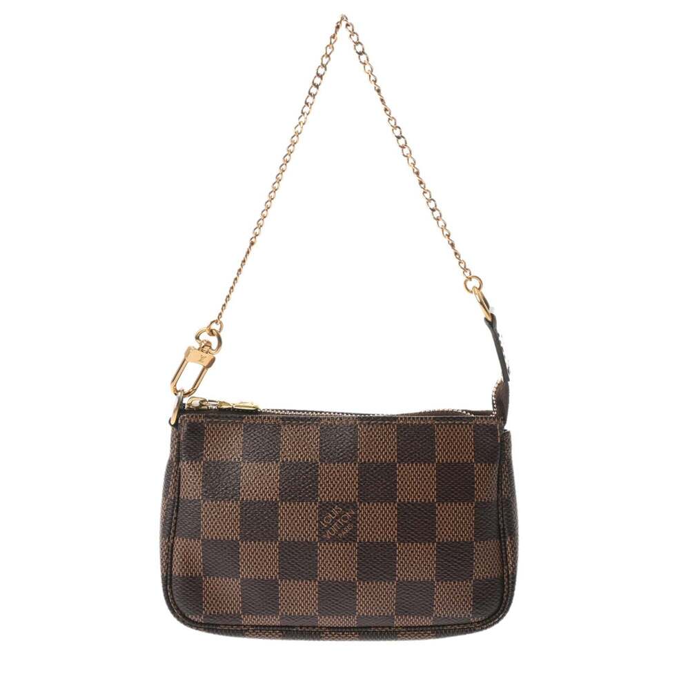 LOUIS VUITTON Authentic Brown Damier Canvas Pochette Pouch - Picture 2 of 11